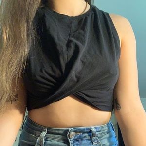 Black crop top